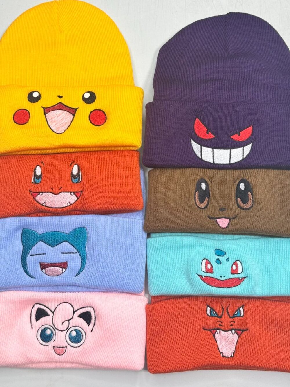 Pokemon Beanie Face Embroidered Stocking Hat Unisex Anime Gamer Gift